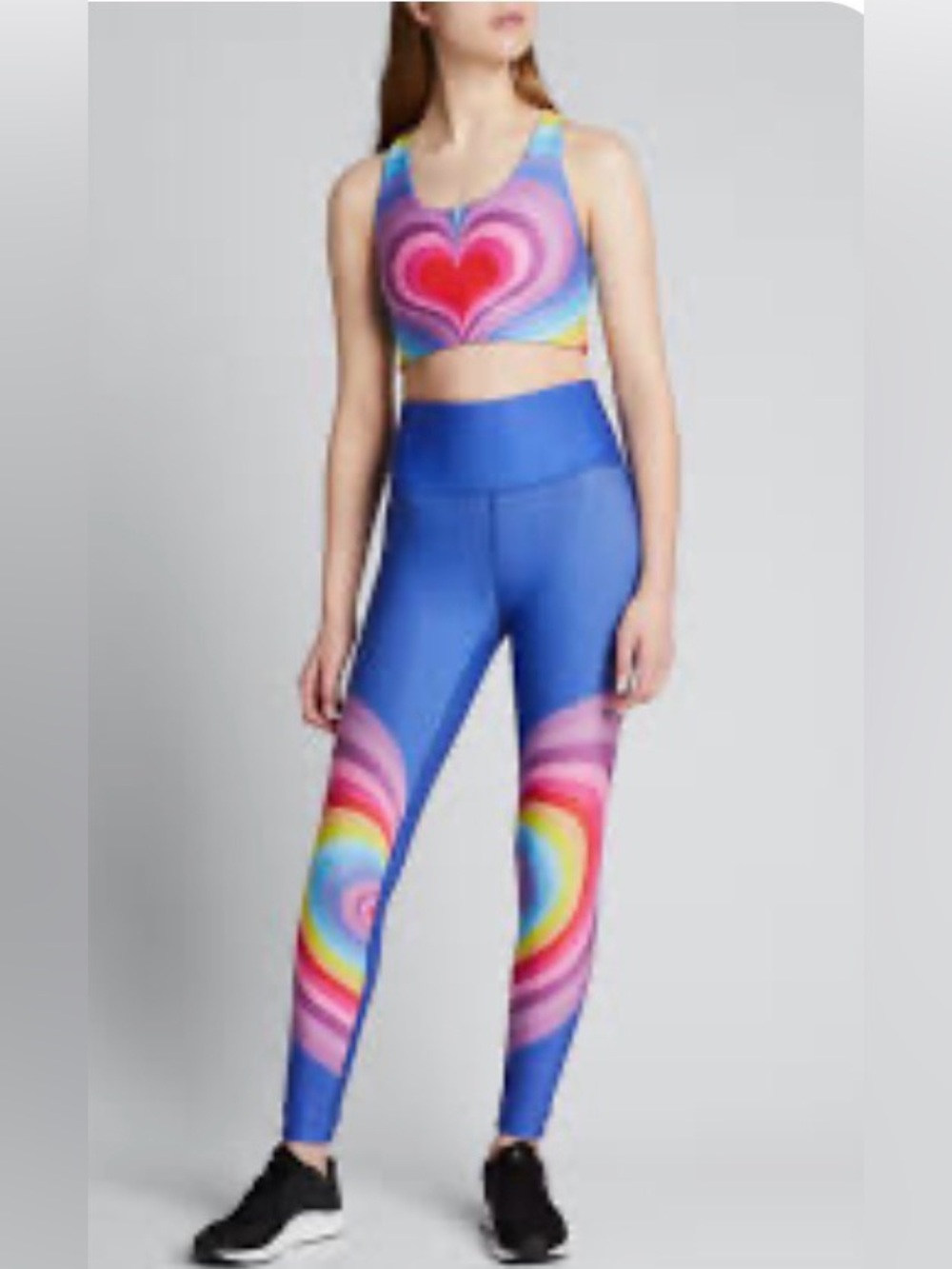 Terez Psychedelic Heart Duo Knit Leggings XS